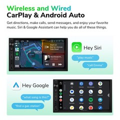 CAM+Indash Android Auto CarPlay 7″ 2Din Car Stereo Radio GPS Bluetooth Head Unit