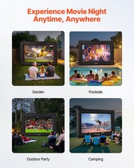 VEVOR 16 ft Inflatable Movie Screen 16:9 600D Movie Projector with Portable Bag