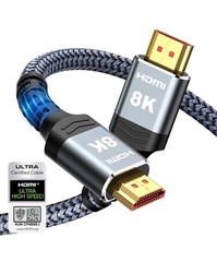 HDMI 2.1 Cable HDMI 8K@60hz 4K@120Hz 144Hz 240Hz Certified 48Gbps eARC ARC 3.3ft