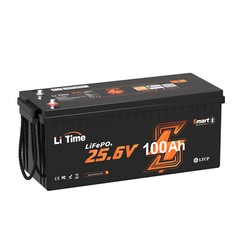 Litime 24V 100Ah Bluetooth 5.0 Low Temp LiFePO4 Lithium Battery For Solar Marine