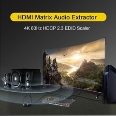 HDMI Matrix 4 in 2 Out 4K 60Hz 4:4:4 ARC HDR D-olby Vision Atmos SPDIF HDCP2.2
