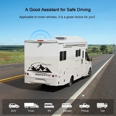 Wireless Magnetic Solar Backup Camera HD 1080P 10.1″ DVR Monitor RV Truck Ship