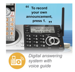 AT&T CL83507 DECT 6.0 4 Handset Cordless Phone System Answering Machine