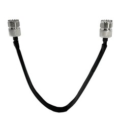Metal+Plastic Door Pass Through Flat RF Coaxial Cable UHF Female 12Inch 50 Ohms