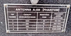 WWII U.S. ARMY SIGNAL CORPS A-58 PHANTOM ANTENNA / Dummy Load