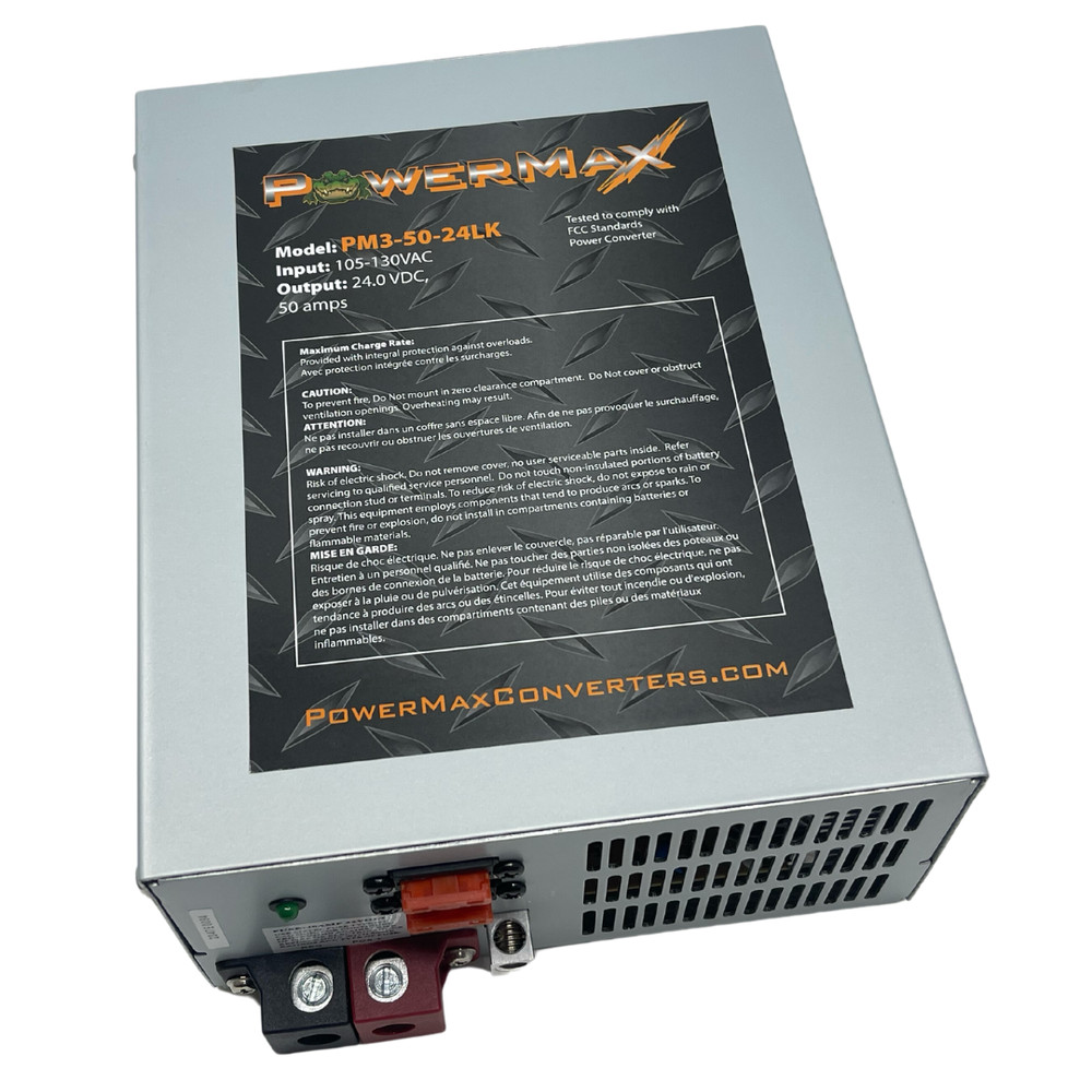 PowerMax 50AMP 24V Power Converter 3 Stage Auto Smart Charger
