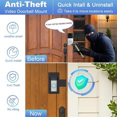 Anti-Theft Adjustable Video Doorbell Mount for Ring/Blink – Easy Installation