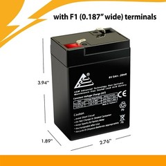 6V 5Ah Emergency Exit Lighting SLA Battery – PACK OF 4 BATTERIES