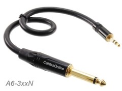 Premium 3.5mm (1/8″) Stereo Male to 1/4″ (6.3mm) Mono TS Male Cable