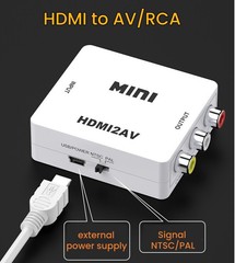Xiaomi RCA AV to HDMI Converter, HDMI to RCA Composite Audio Video CVBS Adapter