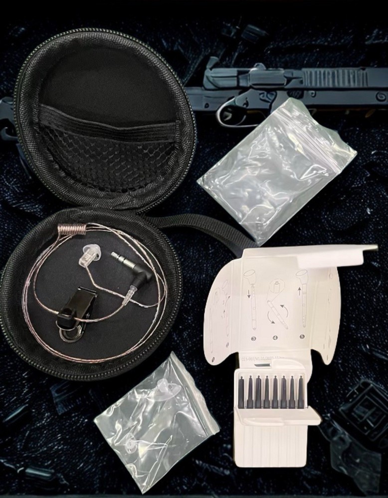Covert Police Listen Only Earpiece with 3.5mm Jack, Ultra-Thin Wire