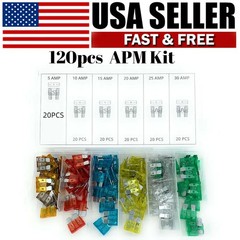 Car Automotive Medium Standard Fuses Assortment APM Kit Auto Blade Fuse 120PCS