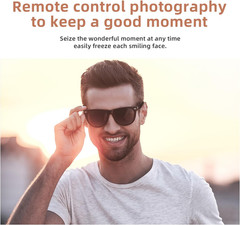 Smart Sunglasses, 5.3 Bluetooth Audio Glasses for Men Women, Remote Photography