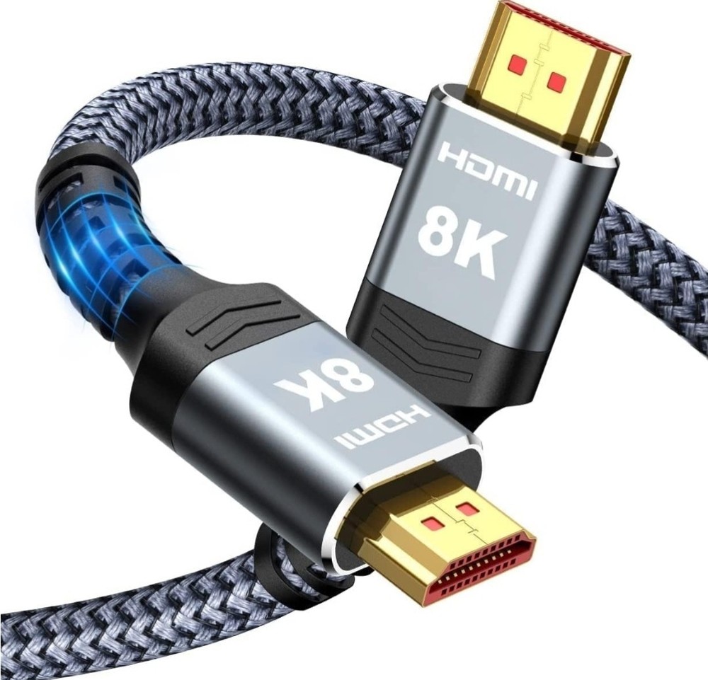 Highwings Short 8K HDMI Cable 1FT/0.3M 48Gbps, Ultra High Speed HDMI Braided
