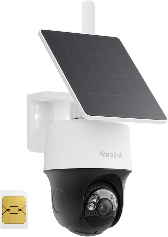Reolink 2K 4G LTE Solar Security Camera, 360° Pan-Tilt, Color Night Vision