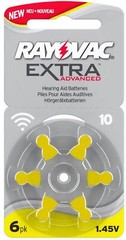 180x Rayovac Hearing Aid Batteries 10 Extra Advanced 1.45V 105mAh 10AU-6XEMF