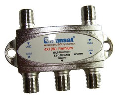 Lot of 3 Pansat 4×1 DiSEqC 1.0 Model 4x1W Premium Wideband Satellite Switch FTA
