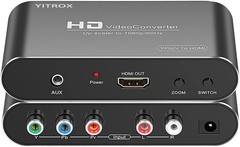 HDMI Converter Upscaler Scaler, YPbPr to HDMI Converter Support 1080P for Wii