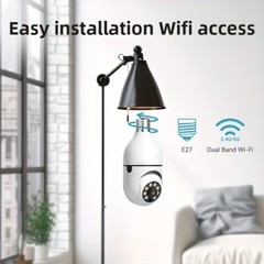 360° 1080P IP E27 Light Bulb Camera Wi-Fi Wireless Smart Home Security IR Night