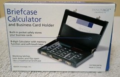 Vintage 2000s Briefcase Calculator And Card Holder w/ Original Box