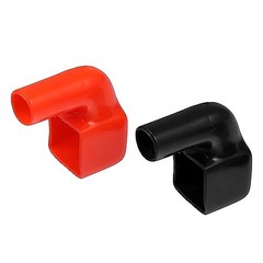 1 Pair Battery Terminal Insulation Covers, 40mm Length 10mm 0.39″ Car Battery