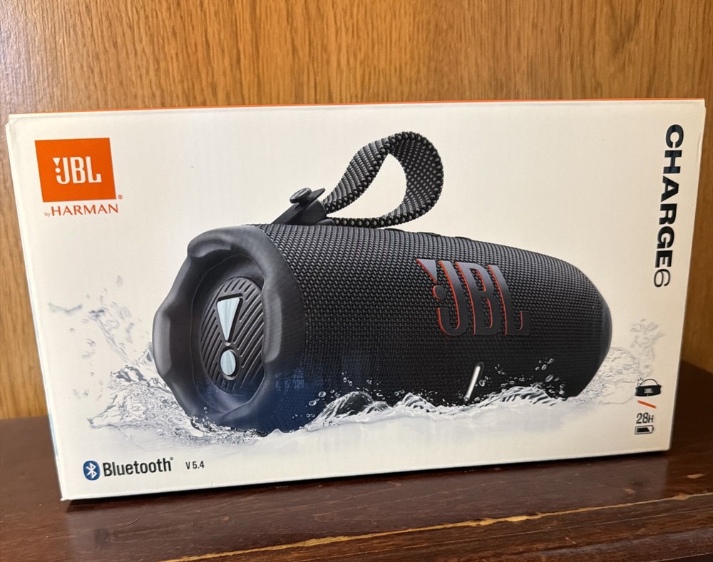 JBL Charge 6 Portable Waterproof Bluetooth Speaker – Black