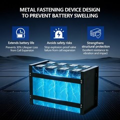 24V 100AH 2560Wh LiFePO4 Lithium Battery w/Bluetooth Communication BMS,From USA
