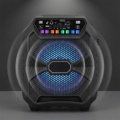 Rechargeable Bluetooth Speaker w/ 8” Woofer Portable LED Party Speaker AUX TWS