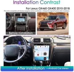 15″ Android Navigation Car Gps Stereo Radio Carplay 64g For Lexus Gx Gx400 Gx460