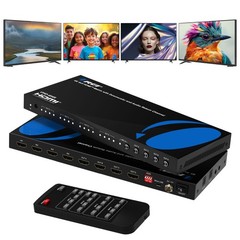 OREI 4K@60Hz 4×4 HDMI Matrix Switch with Downscaler & ARC, 18Gbps, HDCP 2.2, HDR