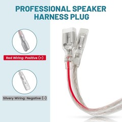 Durable ABS Plug-and-Play Speaker Wiring Adapter for Chrysler/Dodge/Jeep – 2 Pcs