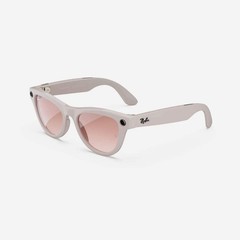 Refurbished Ray-Ban Meta Skyler (Gen 1), Shiny Warm Gray / Gradient Cinnamon Pin