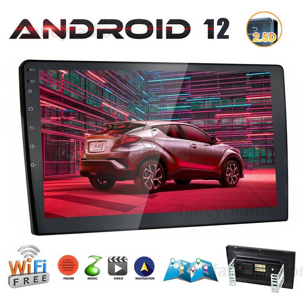 Double 2DIN 10.1″ Android 12 Car Stereo Radio Carplay GPS Wifi BT Touch Screen