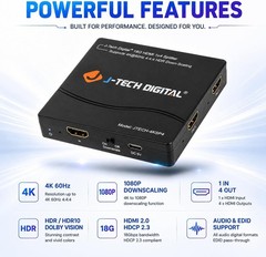 4K HDMI Splitter 1×4 Dolby Vision HDCP2.2 JTECH-4KSP4