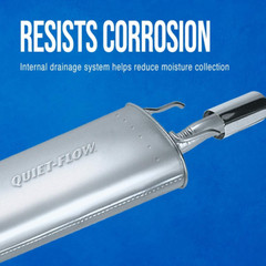 Quiet-Flow 50065 Direct Fit Exhaust Muffler Assembly 2.5″ Inlet (ID) 2.25″ Outle