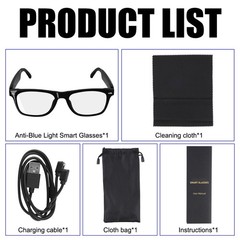 New Touch Smart Camera Glasses With Mic 4K HD Waterproof Bluetooth 5.0 USB Photo