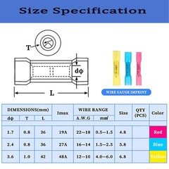 400/100x Waterproof Heat Shrink Butt Connectors Wire Splice Crimp Terminals Kit