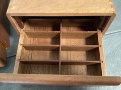 2 Vintage Solid Wood Media Storage Box Case Hand Rubbed Oiled Lot of 2
