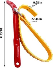 Oil Filter Wrench, Adjustable Strap and Steel Handle Removal Hand Too Size: 12