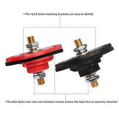 Recoil BTTP-38 High Current 3/8” Feed-Thru Panel Battery Terminal Connectors
