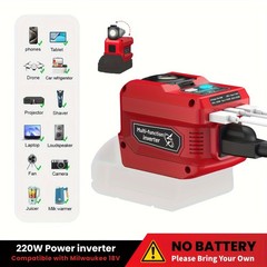 220W Portable Power Station for Milwaukee M18 Battery – Camping Inverter USB-C