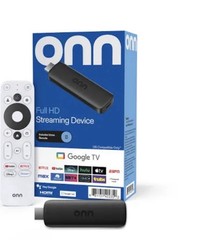 onn. Full HD Streaming Device Google TV Voice Remote HDMI Wi-Fi Black