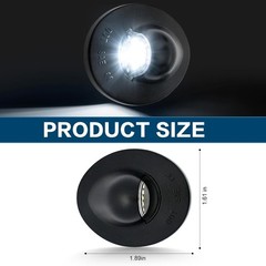LED License Plate Light Compatible with Veh Color: 01-Clear Lens Black Housing