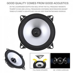 4 Inch 2-Way 60W Coaxial Vehicle Door Speakers, Full Range, 100Hz-20Khz, 4 ohm