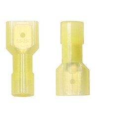 50PCS 12-10 AWG Yellow Fully-insulated Male Wire Spade Crimp Terminal Connectors