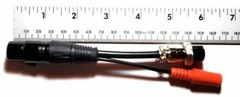 3-Pin XLR DYNAMIC MIC to 4 Pin Round Adapter HS-04BD for COBRA