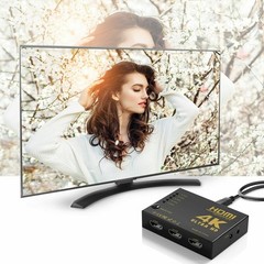 5 In 1 Out HDMI Switch 4K Splitter 5 Port Selector Switcher Hub IR Remote HDTV