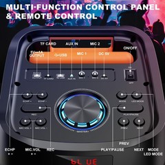 Large Sound Speaker with 2 Mics Bluetooth for Outdoor Events & Birthday Party
