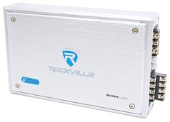 Rockville RXM-S20 1600W Peak 4-Channel Micro Marine/ATV Amplifier, Water-Resi…