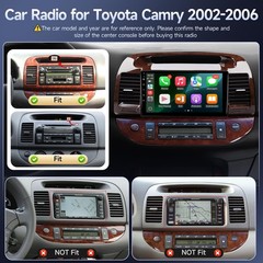 9″ Wireless Carplay & Android Auto Stereo for 2002-2006 Toyota Camry with JBL